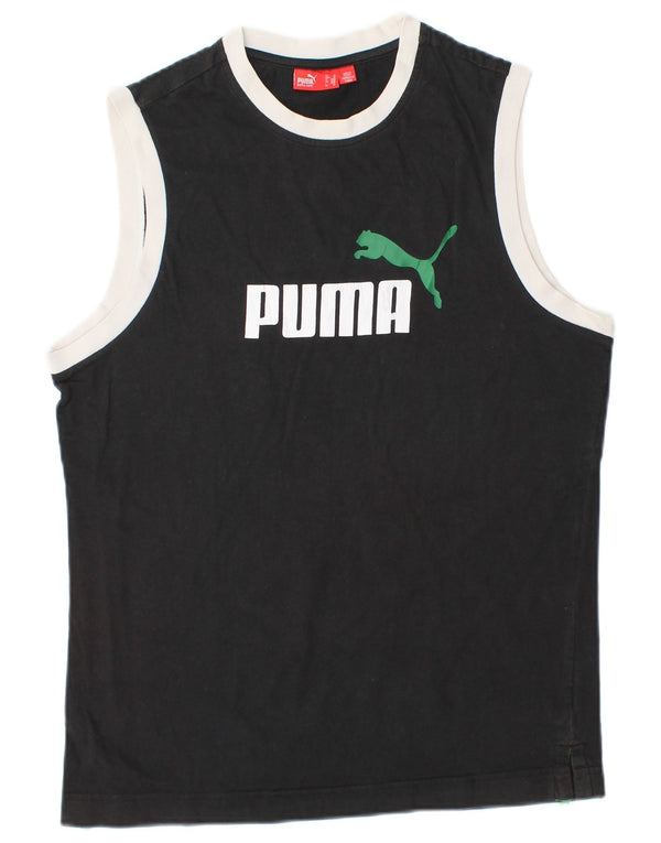 PUMA Mens Graphic Vest Top Medium Black