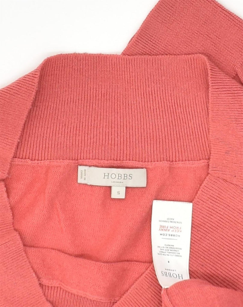 HOBBS Womens Loose Fit Boat Neck Jumper Sweater UK 10 Small Pink Wool | Vintage Hobbs | Thrift | Second-Hand Hobbs | Used Clothing | Messina Hembry 