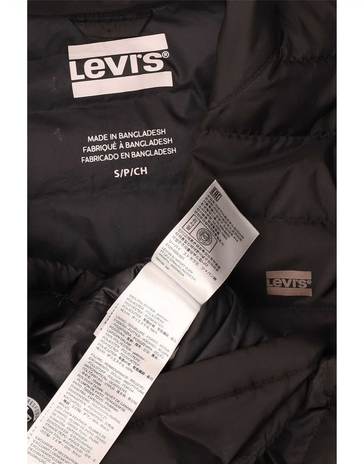 Levi's Mens Padded Jacket Small Black Polyester