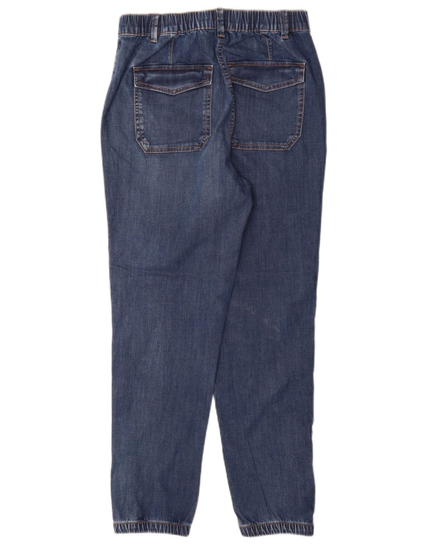Marks & Spencer Womens Joggers Tapered Jeans UK 10 Small W28 L30 Blue