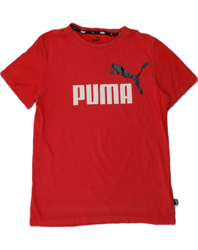 PUMA Boys Graphic T-Shirt Top 13-14 Years Red Cotton | Vintage Puma | Thrift | Second-Hand Puma | Used Clothing | Messina Hembry 