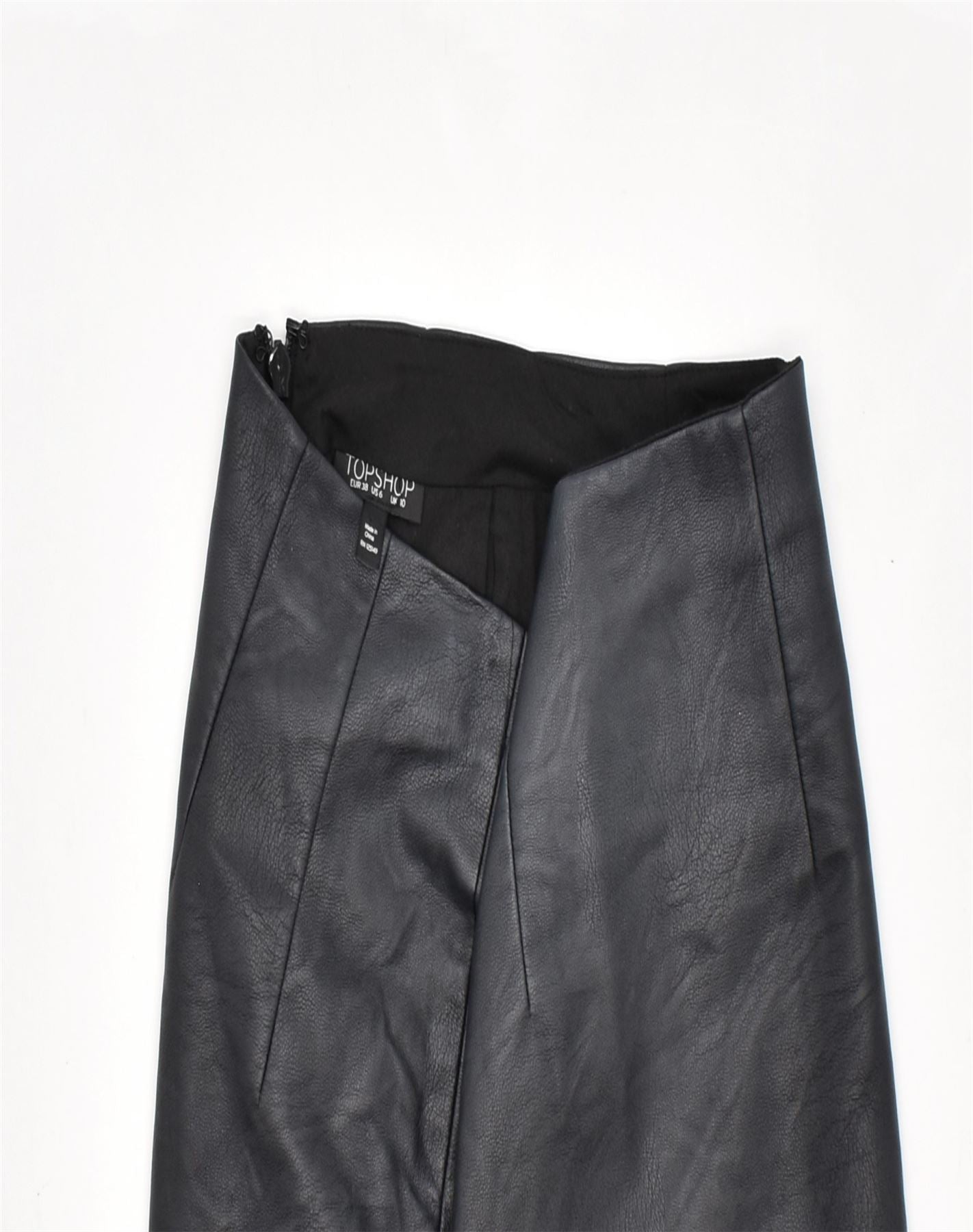 Black leather mini skirt topshop best sale