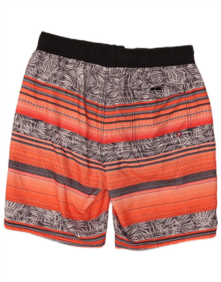 Maui and Sons Mens Swimming Shorts Large Orange Floral Polyester