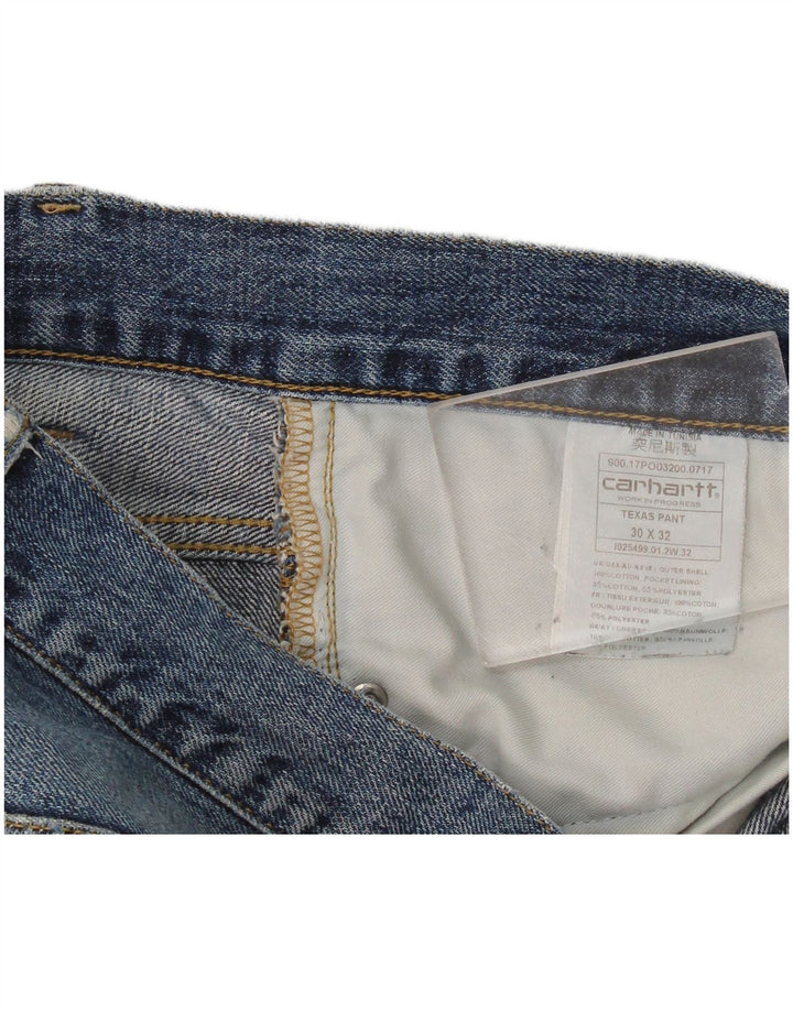 Carhartt Womens Texas Distressed Slim Jeans W30 L32 Blue Cotton