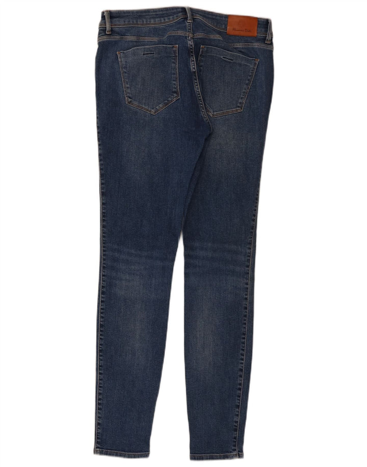Massimo Dutti Womens Mid Rise Skinny Jeans W30 L30 Blue