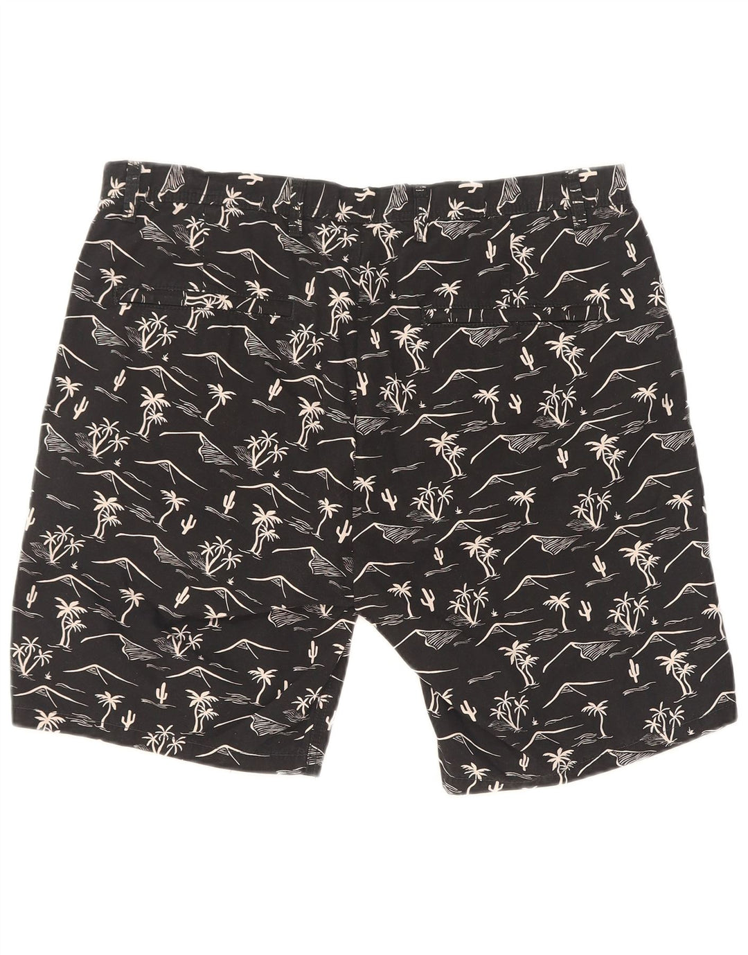 Scotch & Soda Mens Abstract Pattern Chino Shorts W32 Medium Black Hawaiian