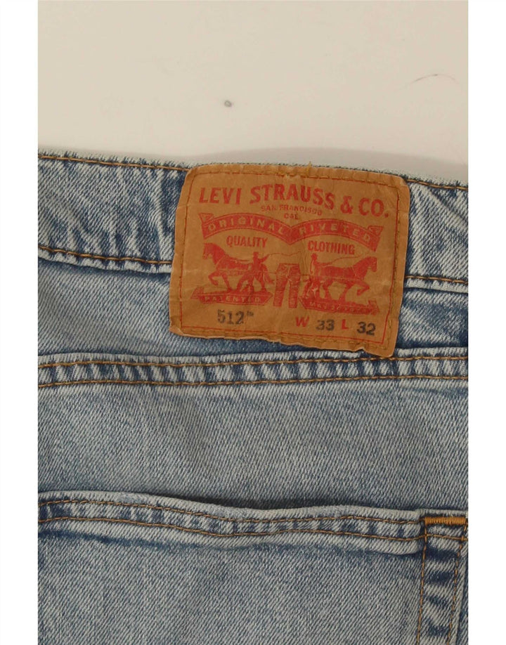Levi's Mens 512 Distressed Slim Tapered Jeans W33 L27 Blue