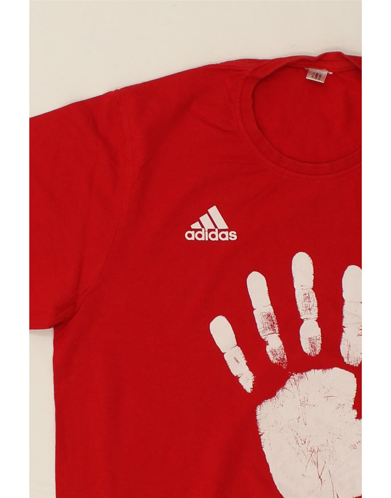 ADIDAS Mens FC Bayern Munchen Graphic T-Shirt Top Medium Red | Vintage Adidas | Thrift | Second-Hand Adidas | Used Clothing | Messina Hembry 