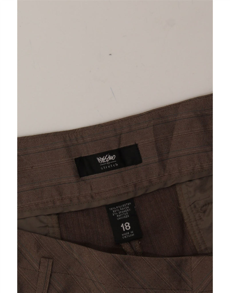 MOSSIMO Womens Straight Chino Trousers US 18 2XL W42 L29 Brown Pinstripe Vintage Mossimo and Second-Hand Mossimo from Messina Hembry 