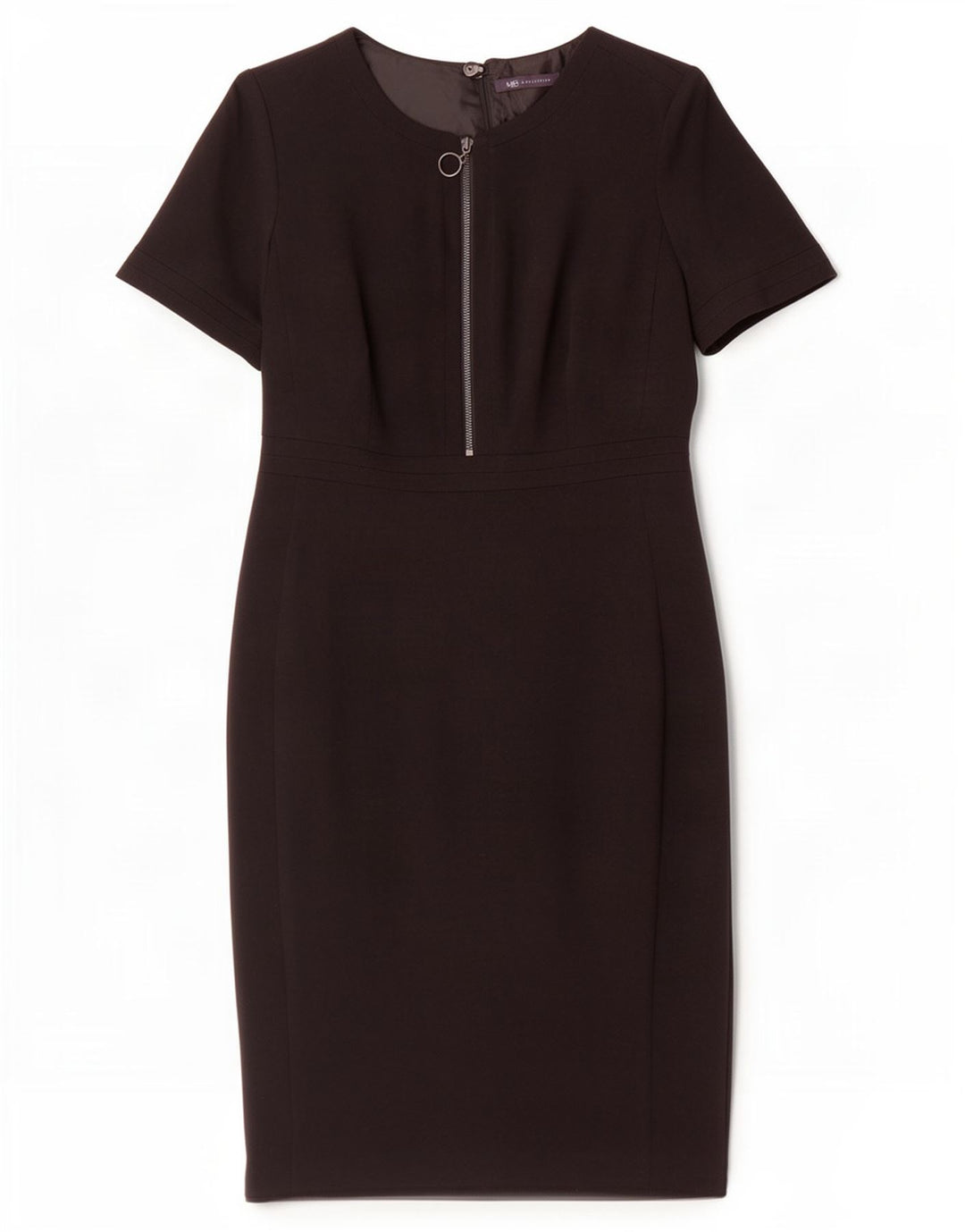 Marks & Spencer Womens Sheath Dress UK 14 Medium Black Polyester