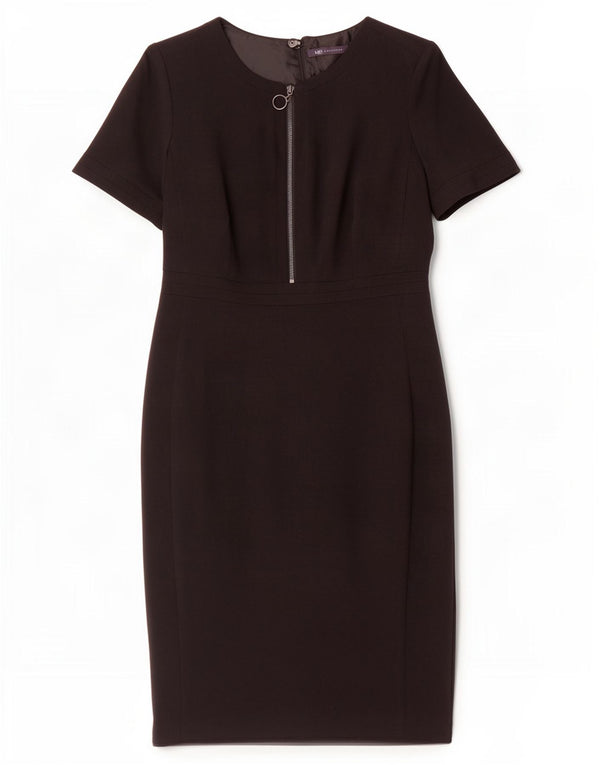 Marks & Spencer Womens Sheath Dress UK 14 Medium Black Polyester