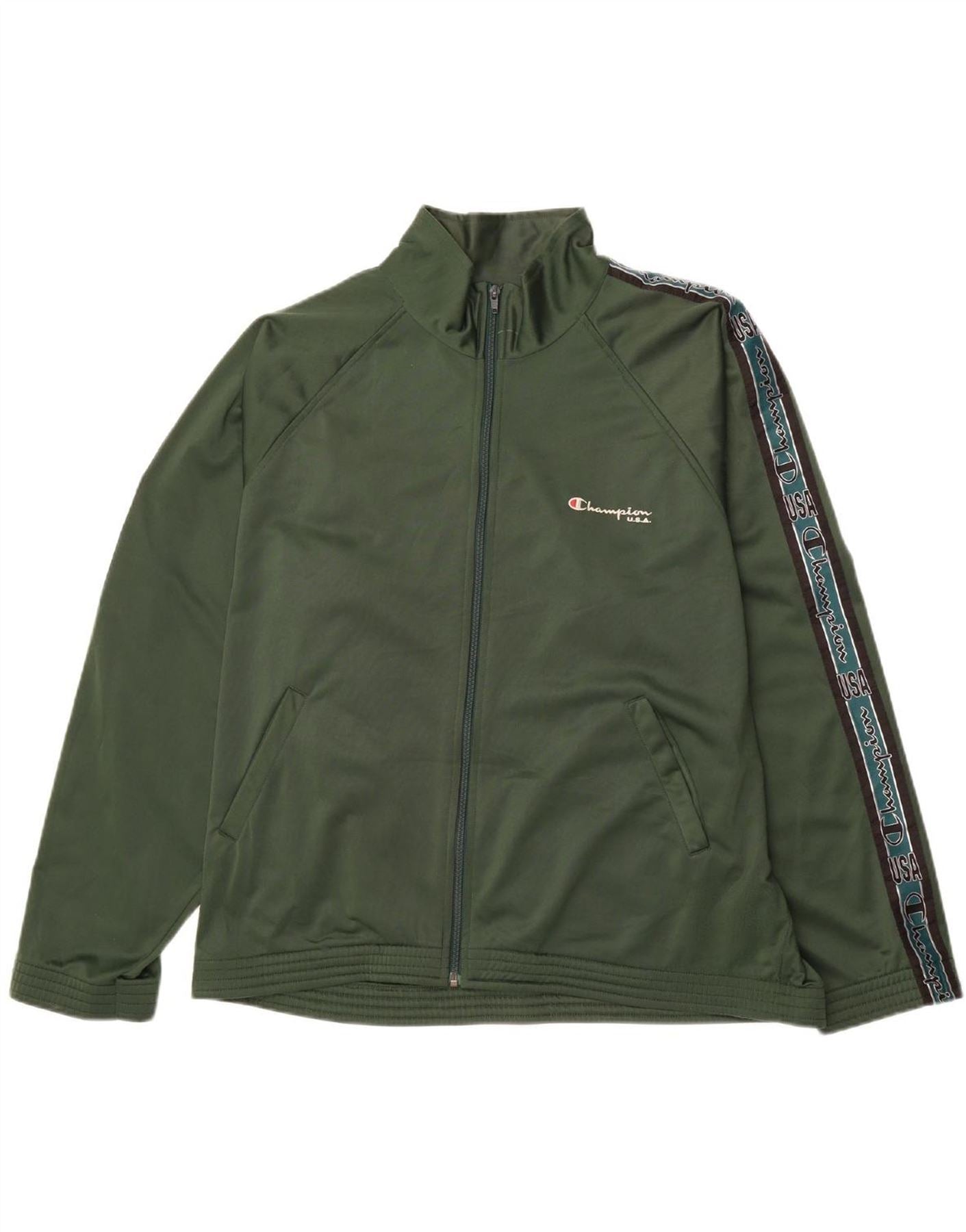 L CHALLENGER TRACK ZIP JACKET Green TRACK ZIP JACKET – CHALLENGER