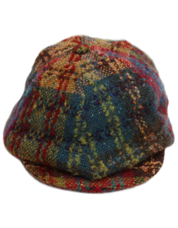 Hanna Hats Mens Flat Cap Small Multicoloured Plaid New Wool Classic