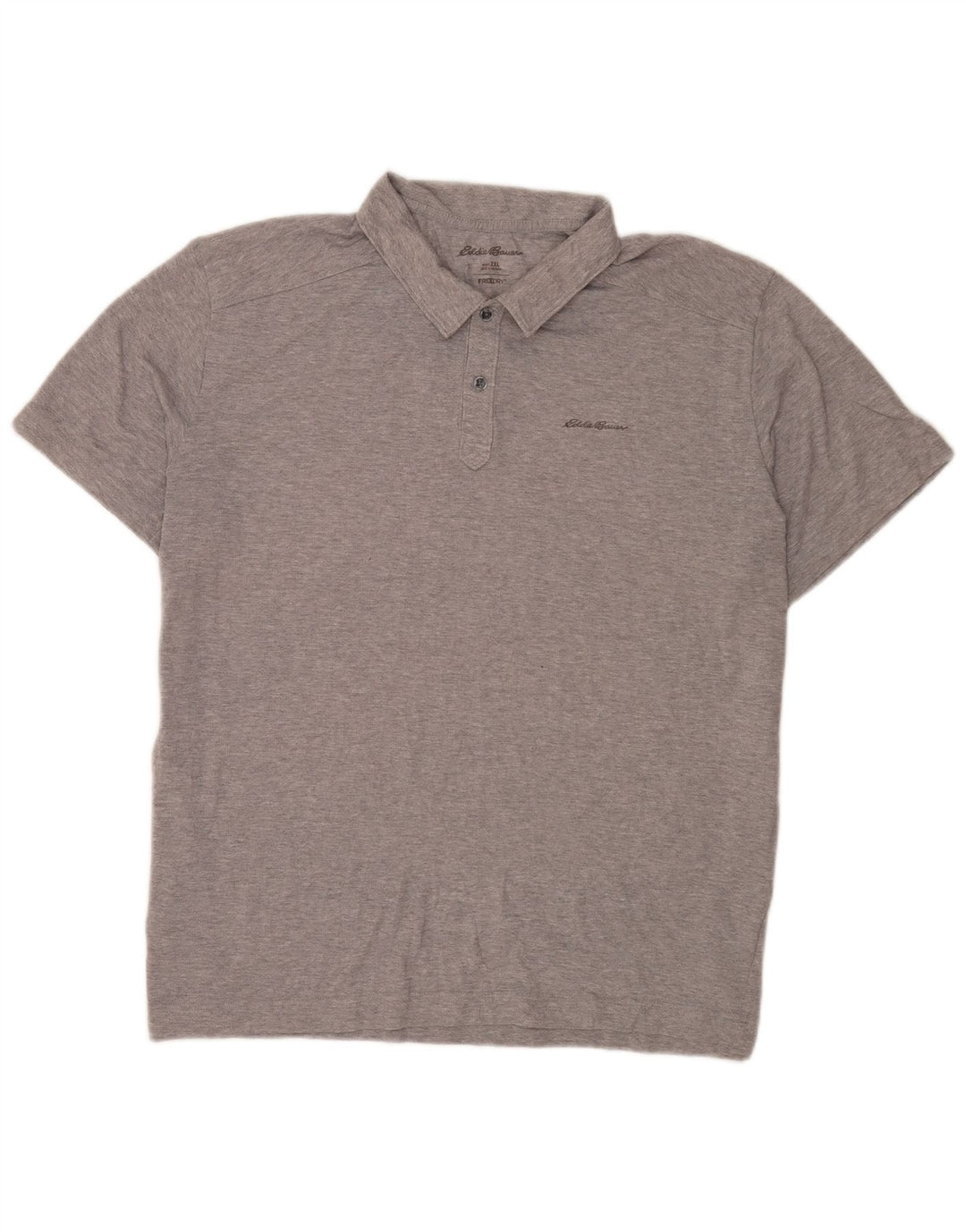 Eddie Bauer Mens Short Sleeve Regular Fit Polo Shirt 2XL Grey Polyester