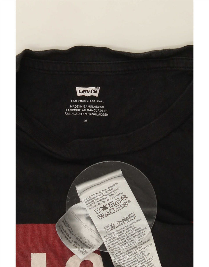 Levi's Mens Graphic T-Shirt Top Medium Black Cotton