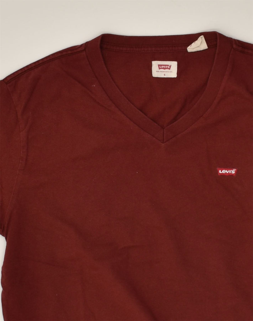 LEVI'S Mens T-Shirt Top Small Burgundy | Vintage Levi's | Thrift | Second-Hand Levi's | Used Clothing | Messina Hembry 