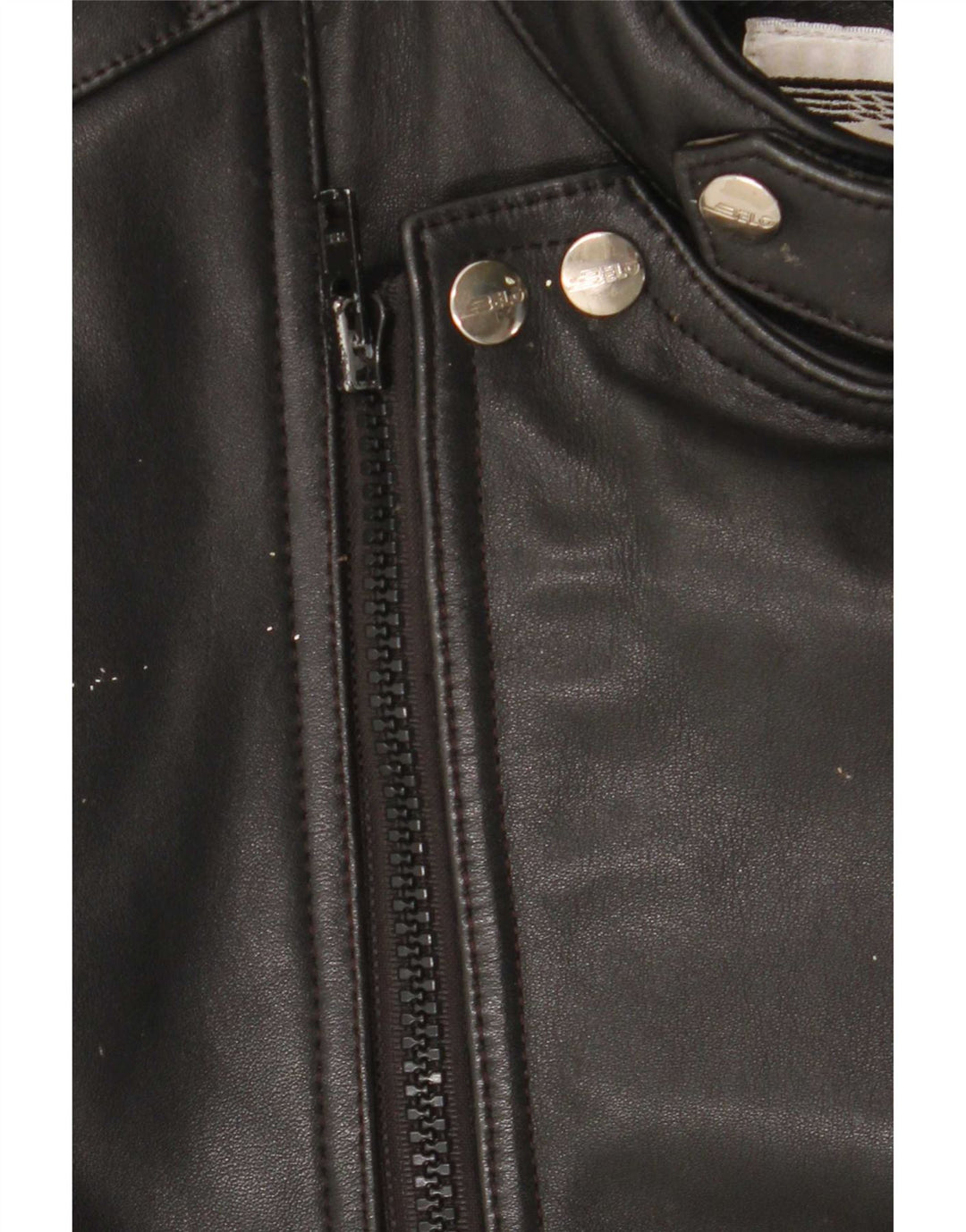 Belo Tours Mens Leather Racer Jacket EU 50 Large Black
