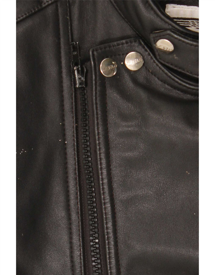 Belo Tours Mens Leather Racer Jacket EU 50 Large Black