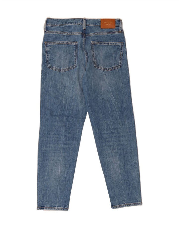 ZARA Womens Distressed Tapered Jeans US 6 Medium W30 L27 Blue Cotton Vintage Zara and Second-Hand Zara from Messina Hembry 