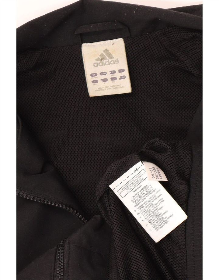 Adidas Mens Tracksuit Top Jacket UK 42/44 Large Black Polyester