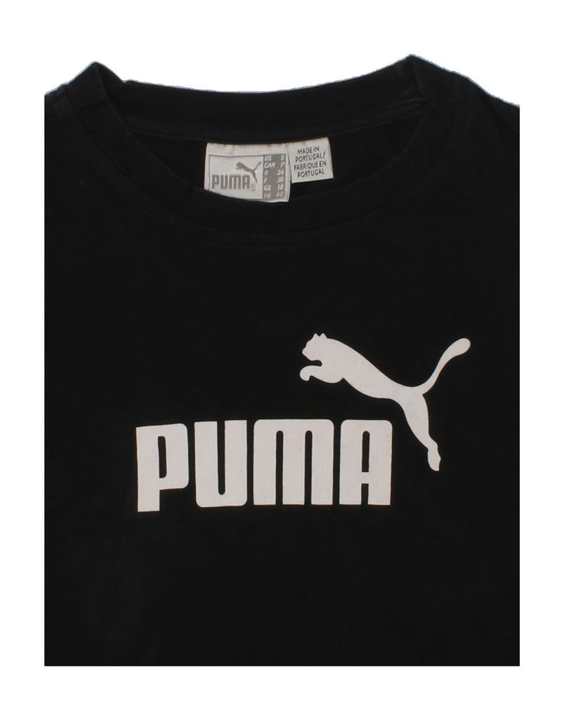 PUMA Boys Graphic T-Shirt Top 9-10 Years Black Cotton | Vintage Puma | Thrift | Second-Hand Puma | Used Clothing | Messina Hembry 