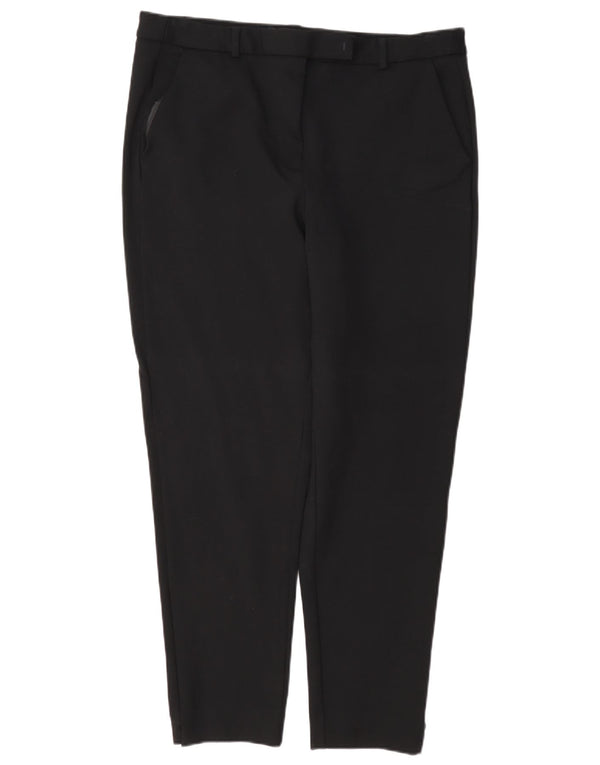 Marks & Spencer Womens Slim Casual Trousers UK 16 Large W34 L29 Black