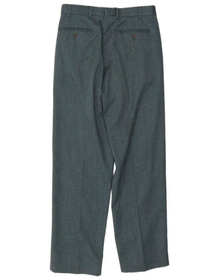 Byblos Mens Pegged Suit Trousers IT 48 Medium W31 L31 Green Wool