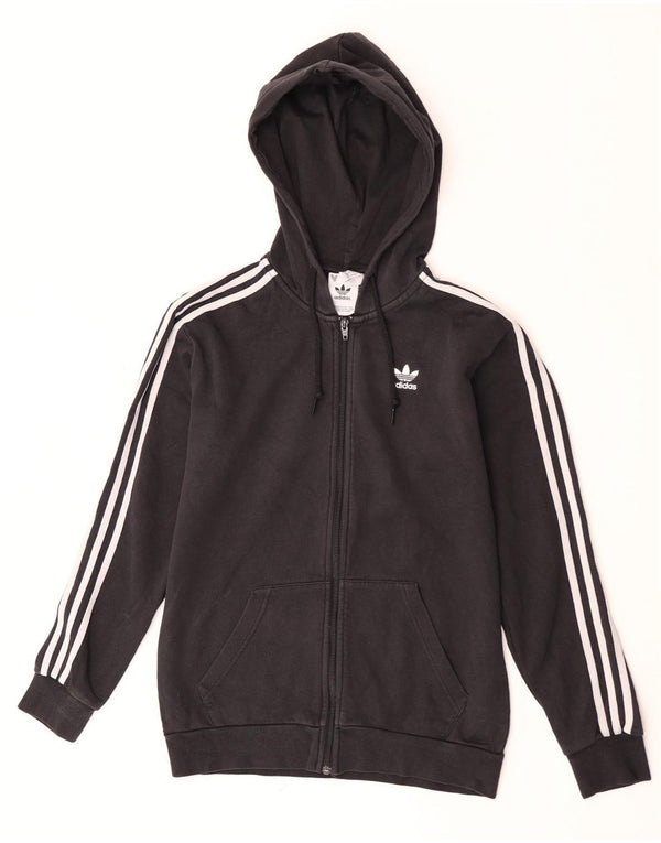 Adidas Mens Zip Hoodie Sweater XS Black Cotton