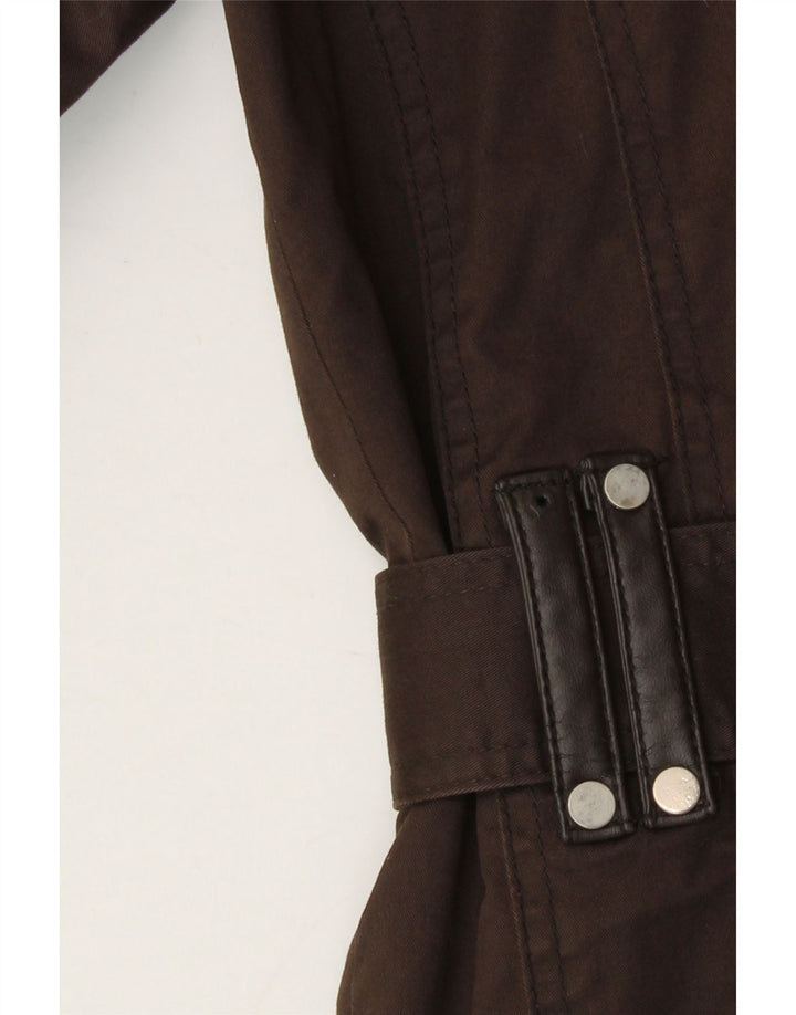 Zara Mens Military Jacket UK 38 Medium Brown Cotton