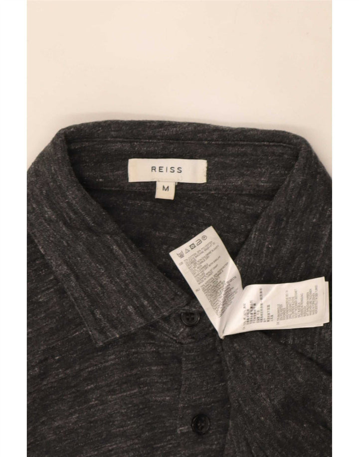 Reiss Mens Shirt Medium Grey Flecked Cotton