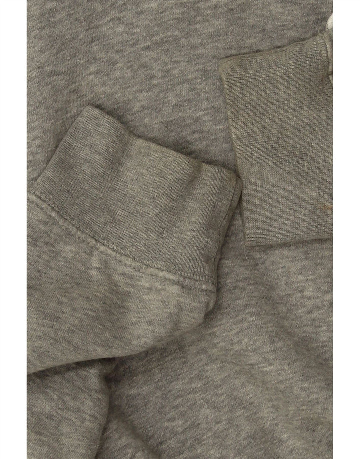 NIKE Womens Oversized Hoodie Jumper UK 6 XS Grey Cotton