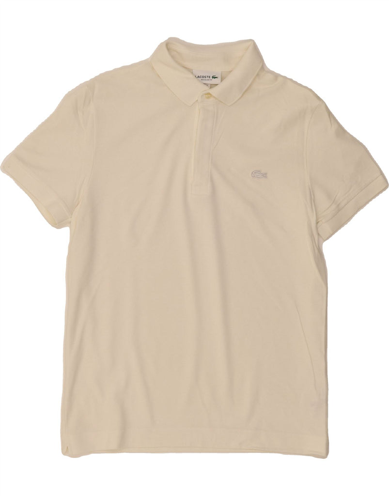 LACOSTE Mens Regular Fit Polo Shirt Size 3 Small Off White Cotton Vintage Lacoste and Second-Hand Lacoste from Messina Hembry 