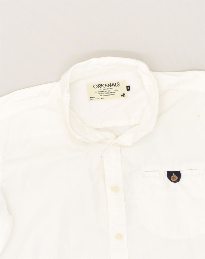 JACK & JONES Mens Originals Shirt Medium White Cotton | Vintage Jack & Jones | Thrift | Second-Hand Jack & Jones | Used Clothing | Messina Hembry 