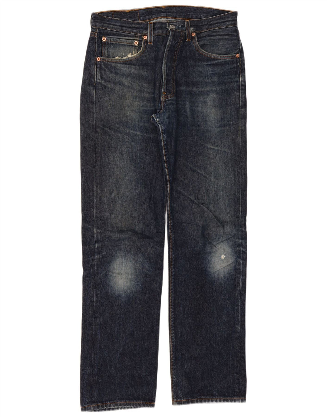 Levi's Womens 501 Straight Jeans W31 L32 Navy Blue