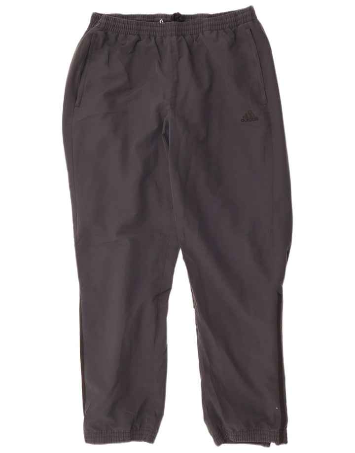 Adidas Mens Tracksuit Trousers Joggers Large Navy Blue Polyester