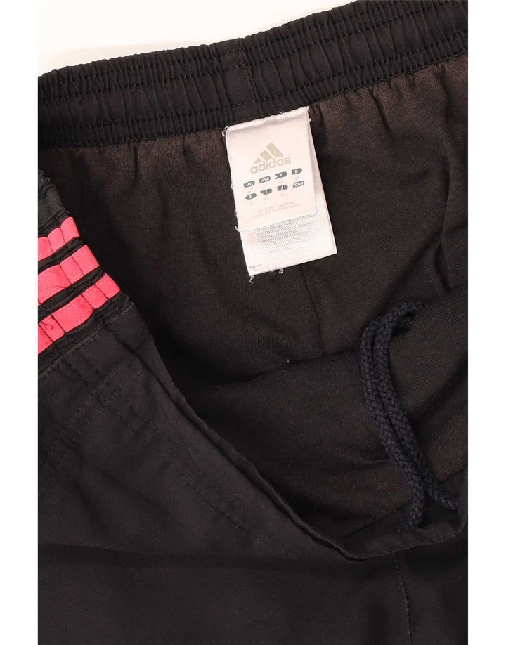 Adidas Womens Tracksuit Trousers Joggers UK 12 Medium Black Polyester