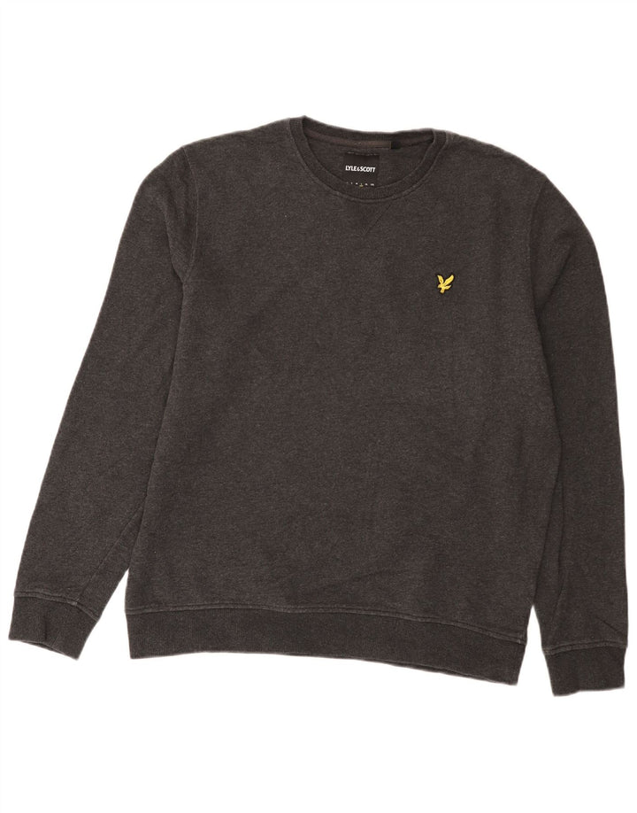 Lyle & Scott Mens Sweatshirt Jumper Large Grey Cotton