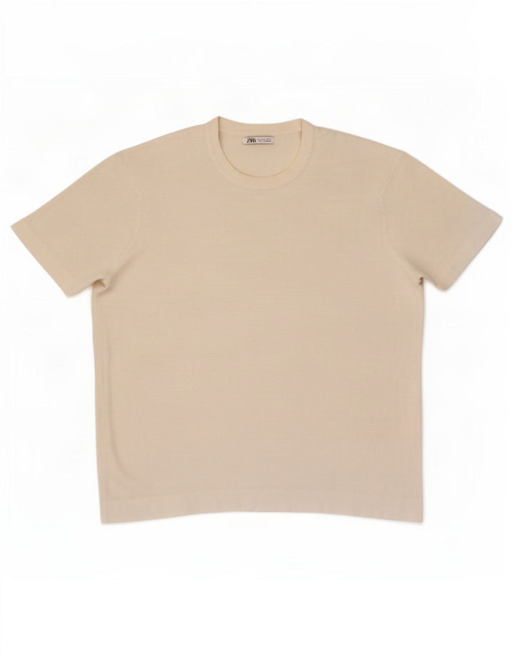 Zara Mens T-Shirt Top Large White
