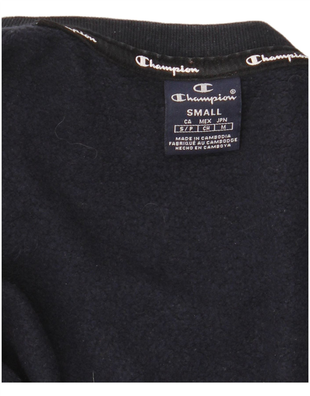 Champion Mens Graphic Sweatshirt Jumper Small Navy Blue