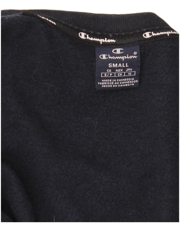 Champion Mens Graphic Sweatshirt Jumper Small Navy Blue