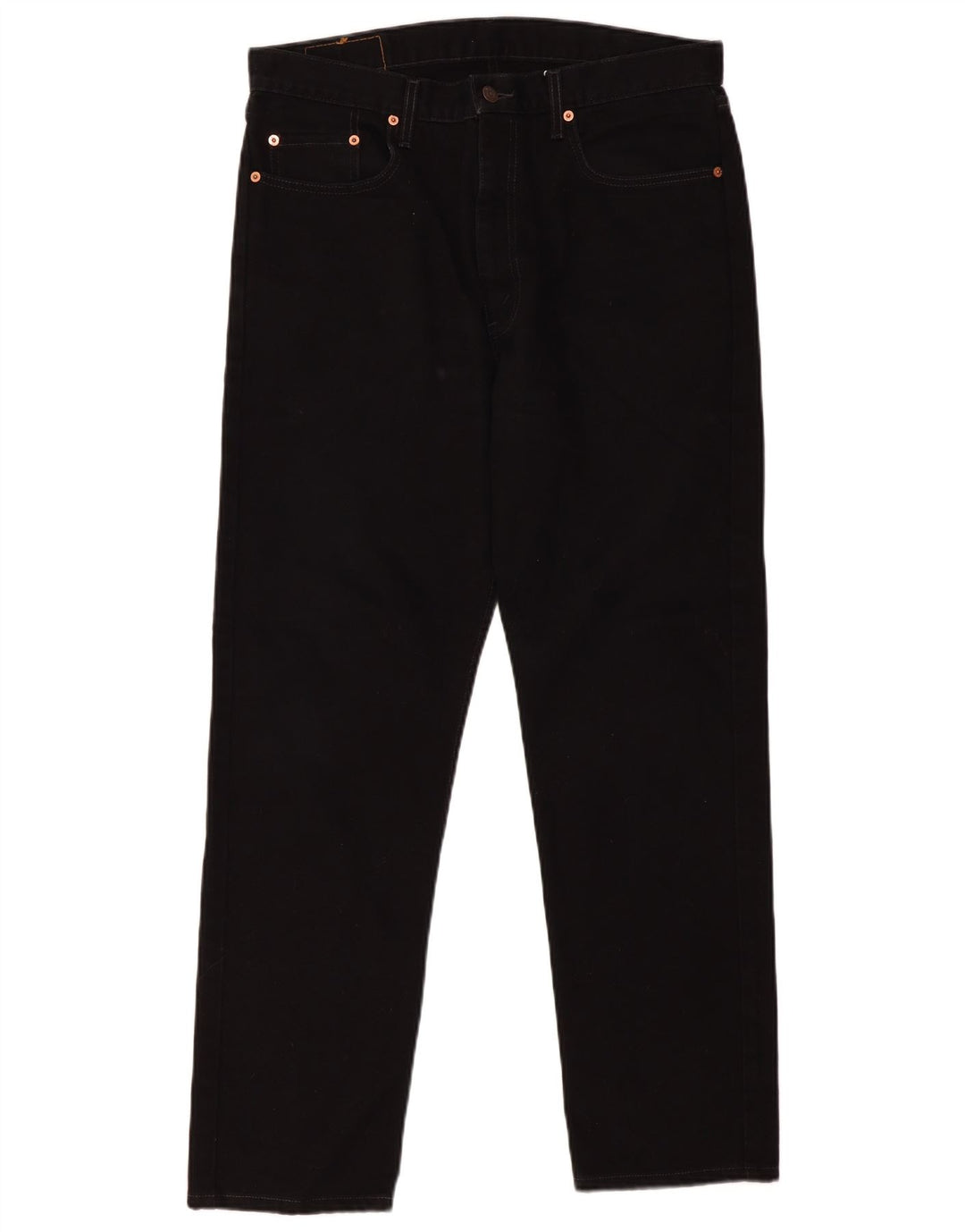 Levi's Mens 615 Straight Jeans W36 L30 Black Cotton