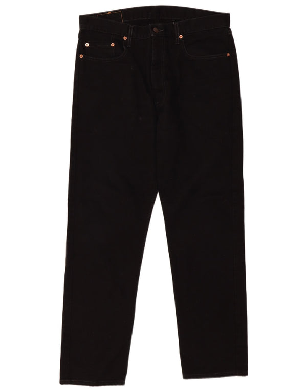 Levi's Mens 615 Straight Jeans W36 L30 Black Cotton