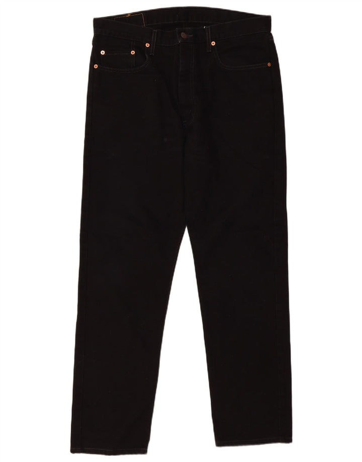 Levi's Mens 615 Straight Jeans W36 L30 Black Cotton