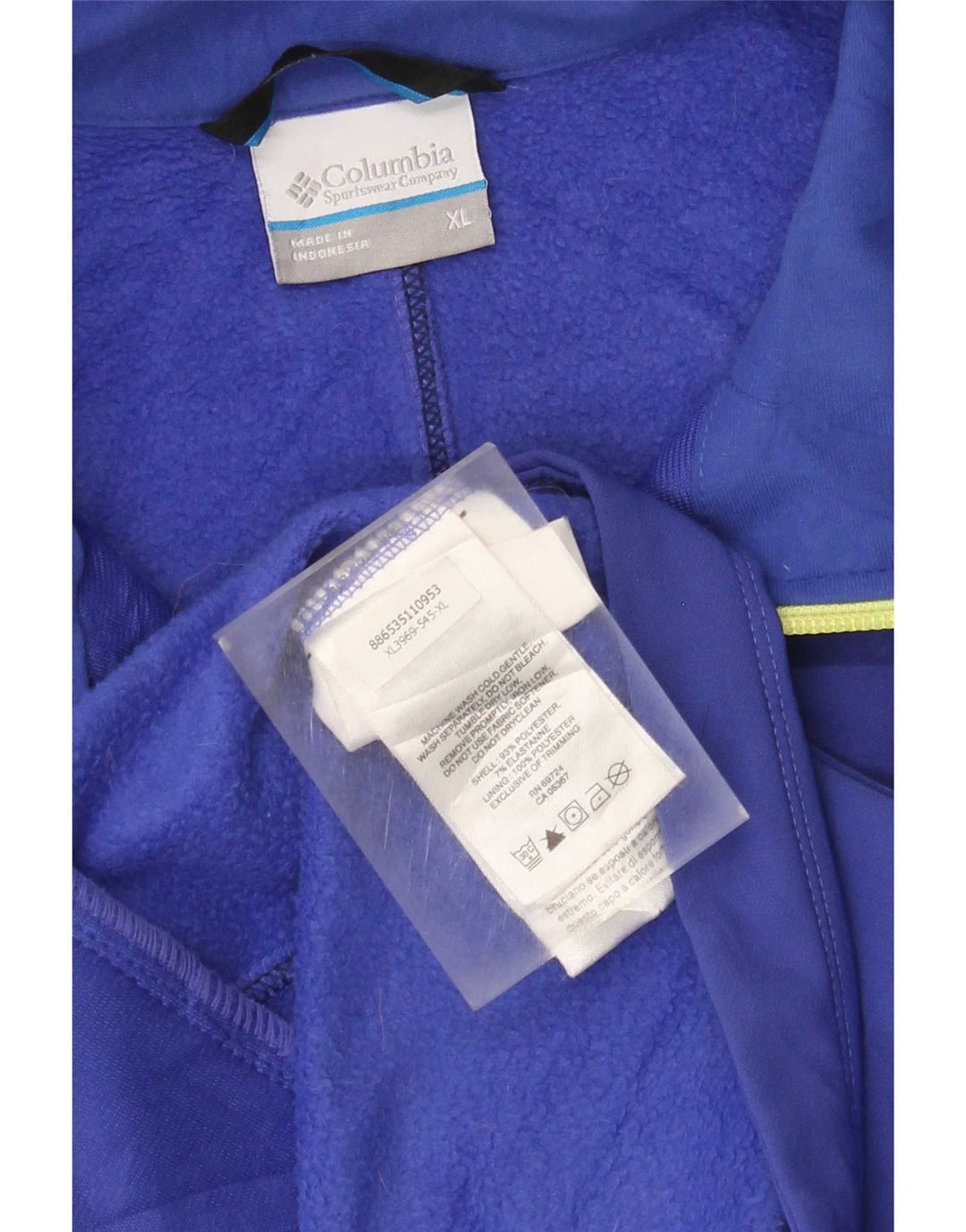 Columbia Womens Tracksuit Top Jacket UK 18 XL Blue Polyester