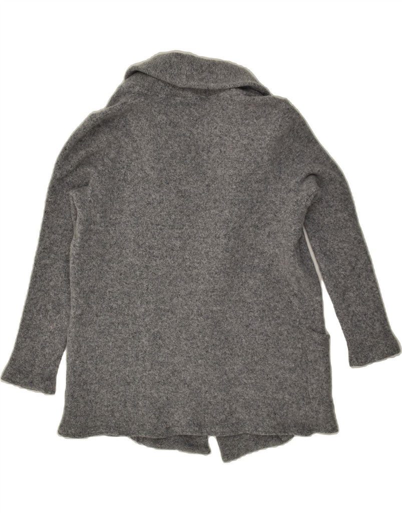 LAURA ASHLEY Womens Open Cardigan Sweater UK 16 Large Grey Lambswool | Vintage Laura Ashley | Thrift | Second-Hand Laura Ashley | Used Clothing | Messina Hembry 
