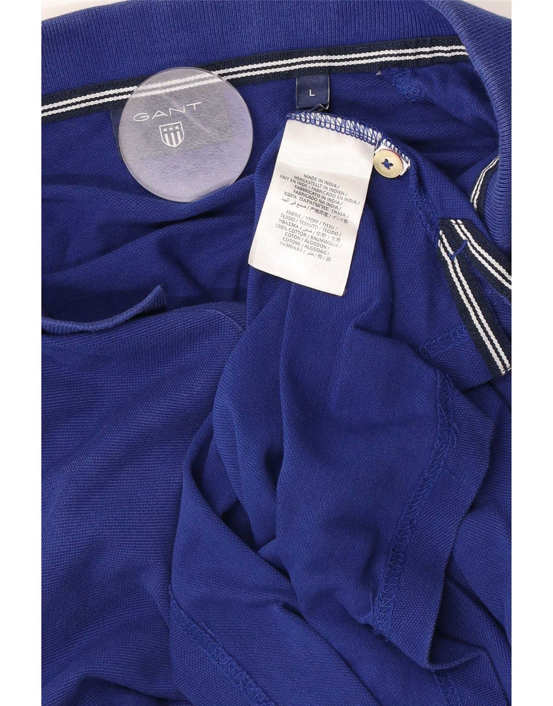 Gant Mens Polo Shirt Large Blue Cotton