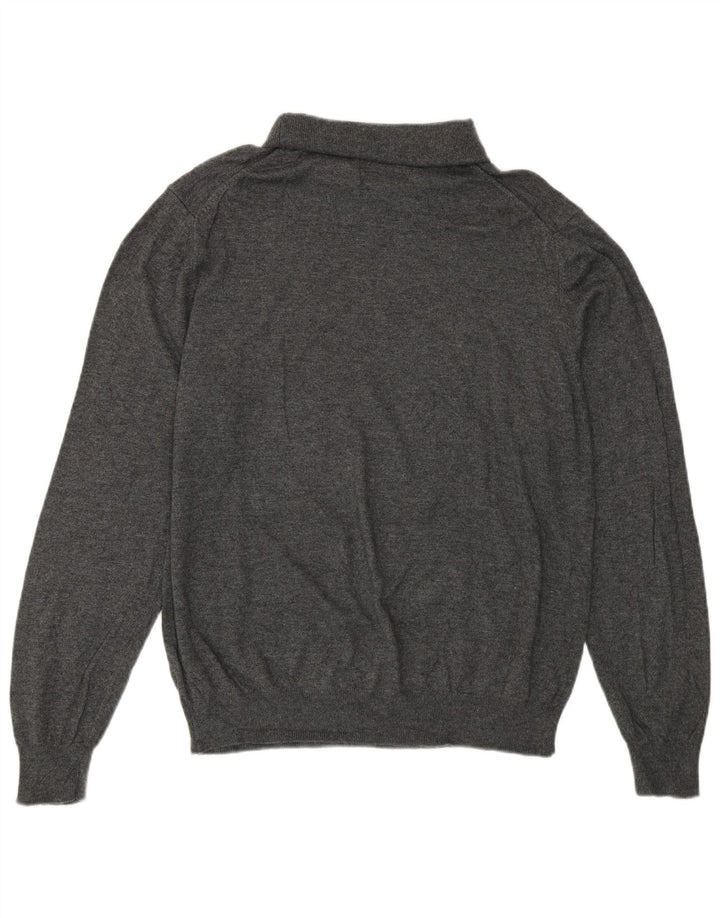 Marks & Spencer Womens Roll Neck Jumper Sweater UK 14 Large Grey