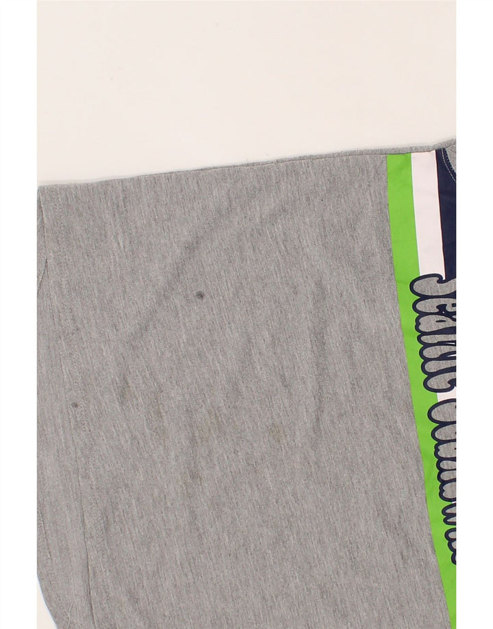 NFL Boys Graphic Top Long Sleeve 9-10 Years Medium  Grey Polyester Vintage NFL and Second-Hand NFL from Messina Hembry 