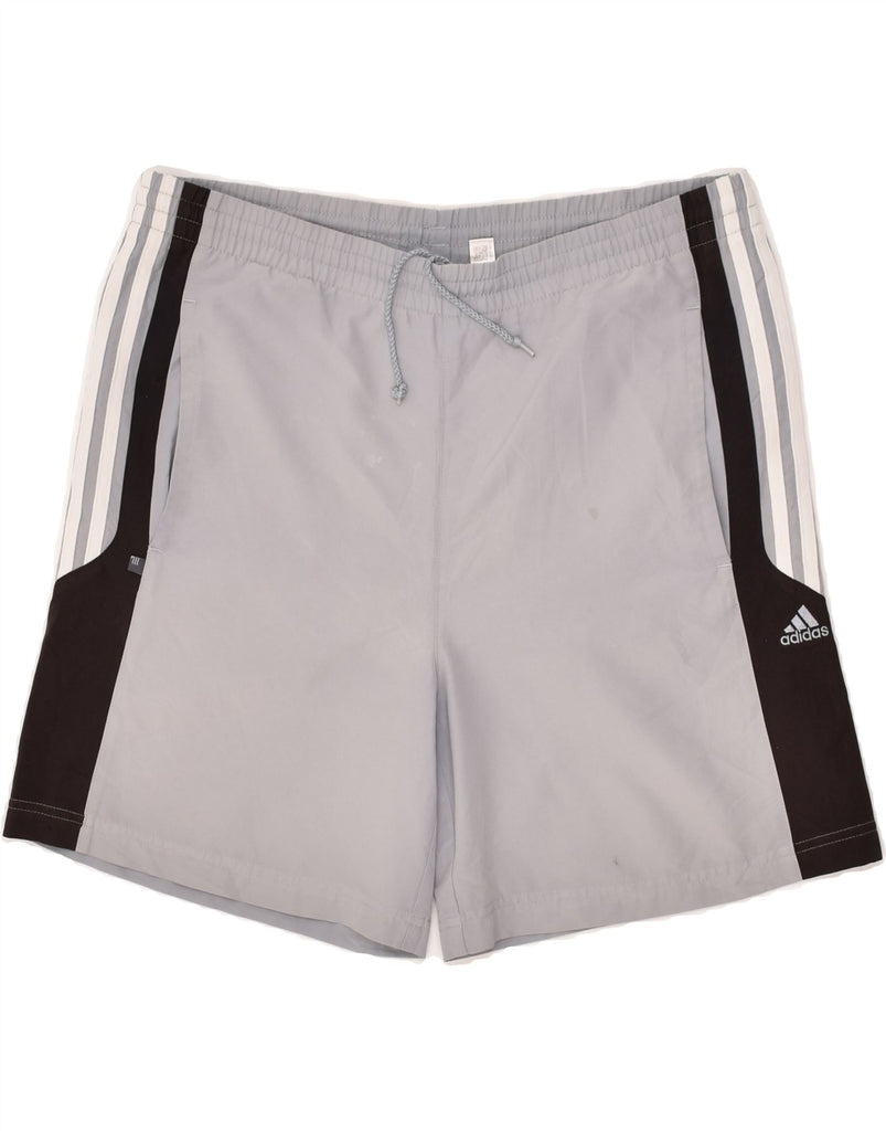 ADIDAS Mens Sport Shorts Small Grey Colourblock Polyester Vintage Adidas and Second-Hand Adidas from Messina Hembry 