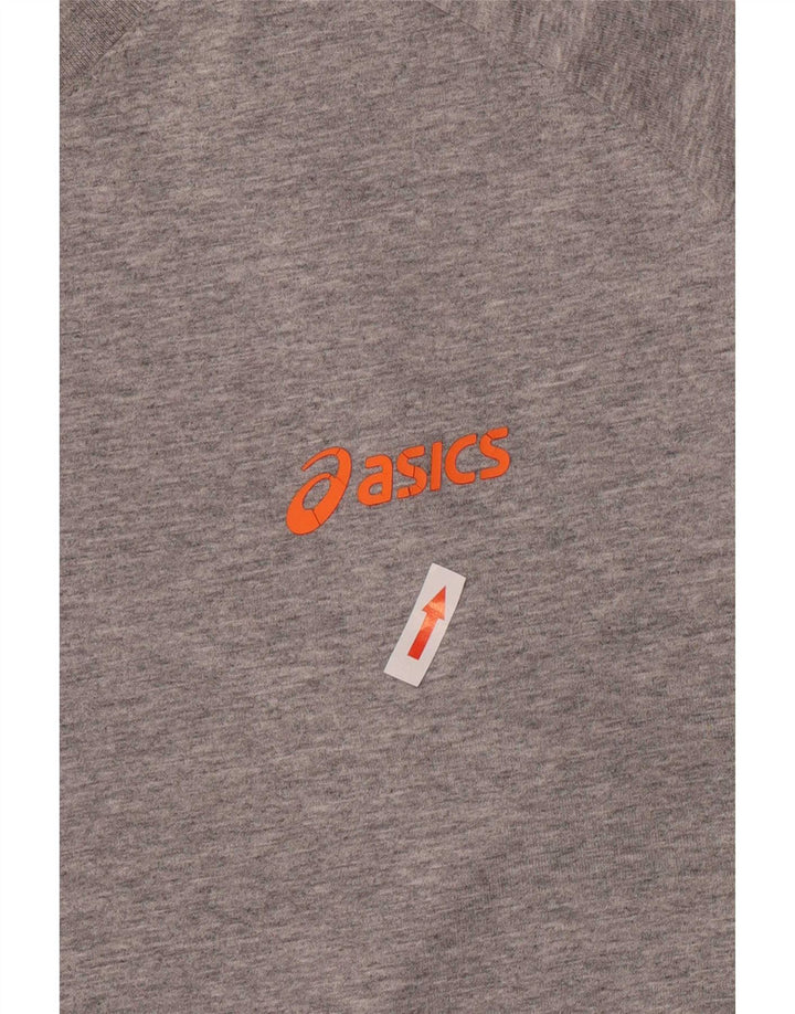 Asics Mens Graphic T-Shirt Top XL Grey Cotton